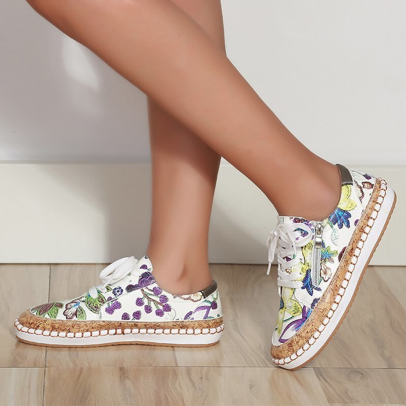 FloralFit - Modieuze Bloemrijke Orthopedische Schoenen voor Dames