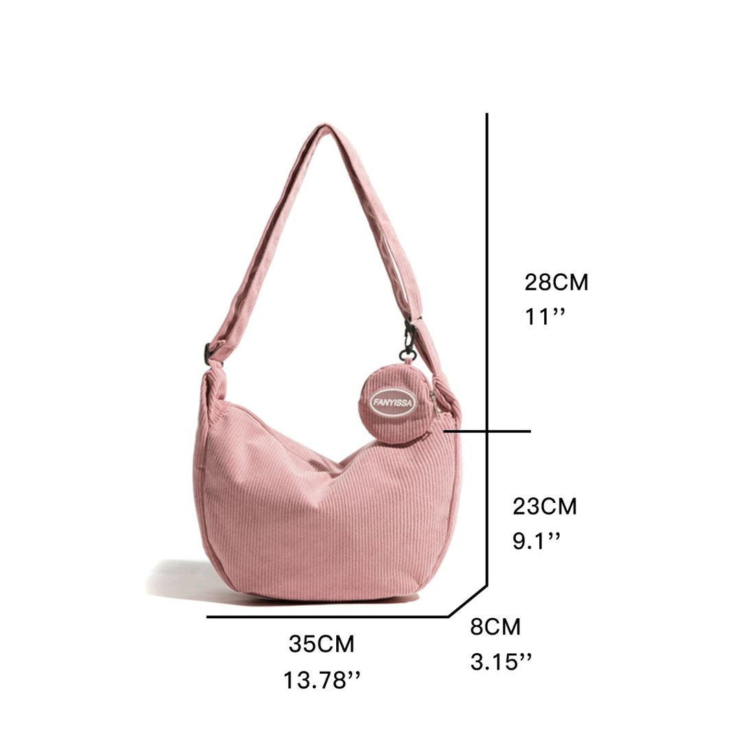 Ella - Corduroy Schoudertas voor Dames | Stijlvolle en Duurzame Crossbody Tas