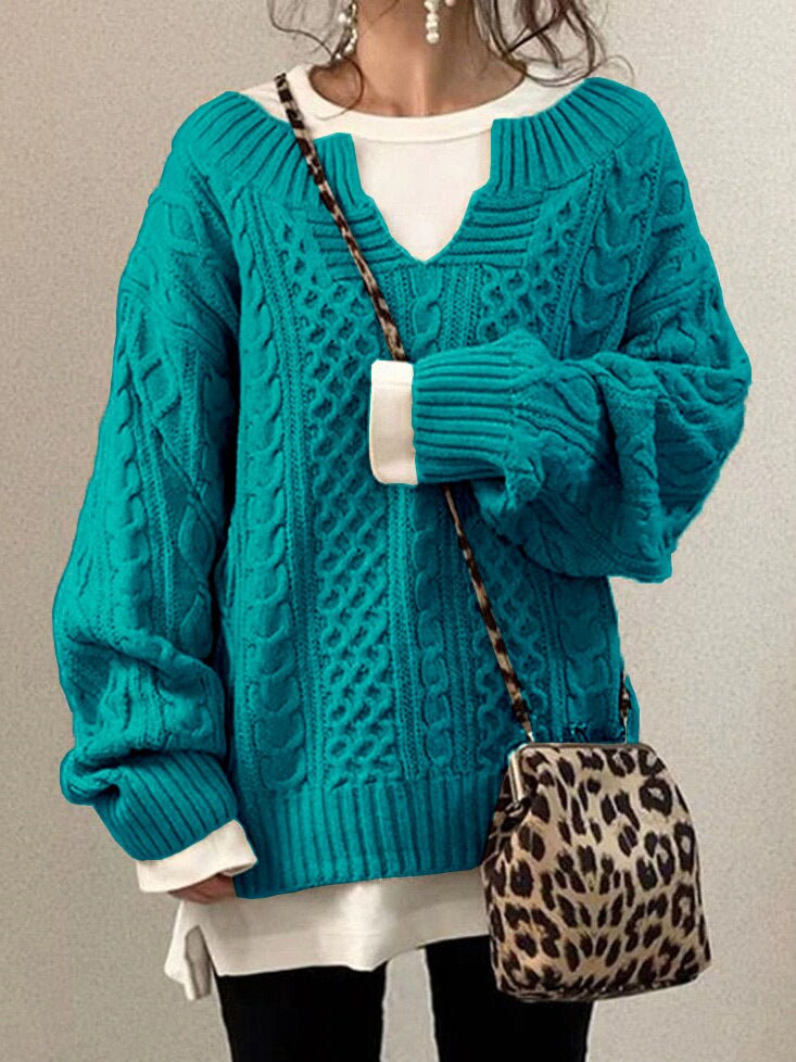 Nina - Comfortabele Warme Oversized Kabeltrui voor Dames