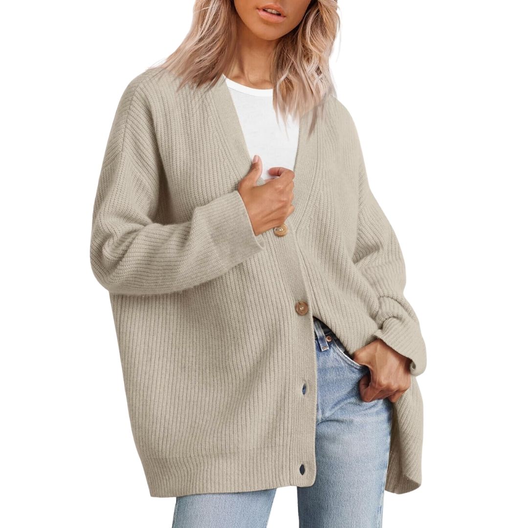 Elise - Populaire Effen Gebreide Damesjas | Comfortabele Lange Vestjas