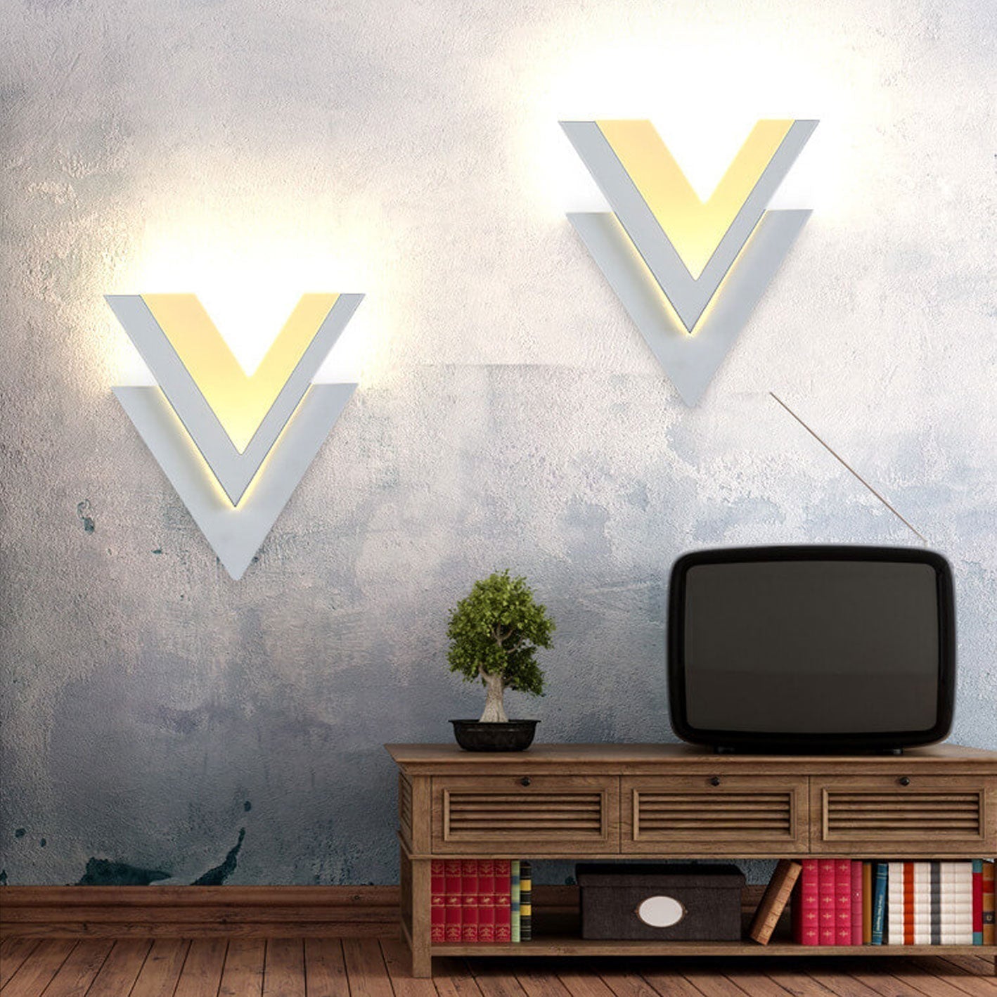 V-Lite - Minimalistische V-vormige LED-wandlamp | Creatieve en moderne verlichting