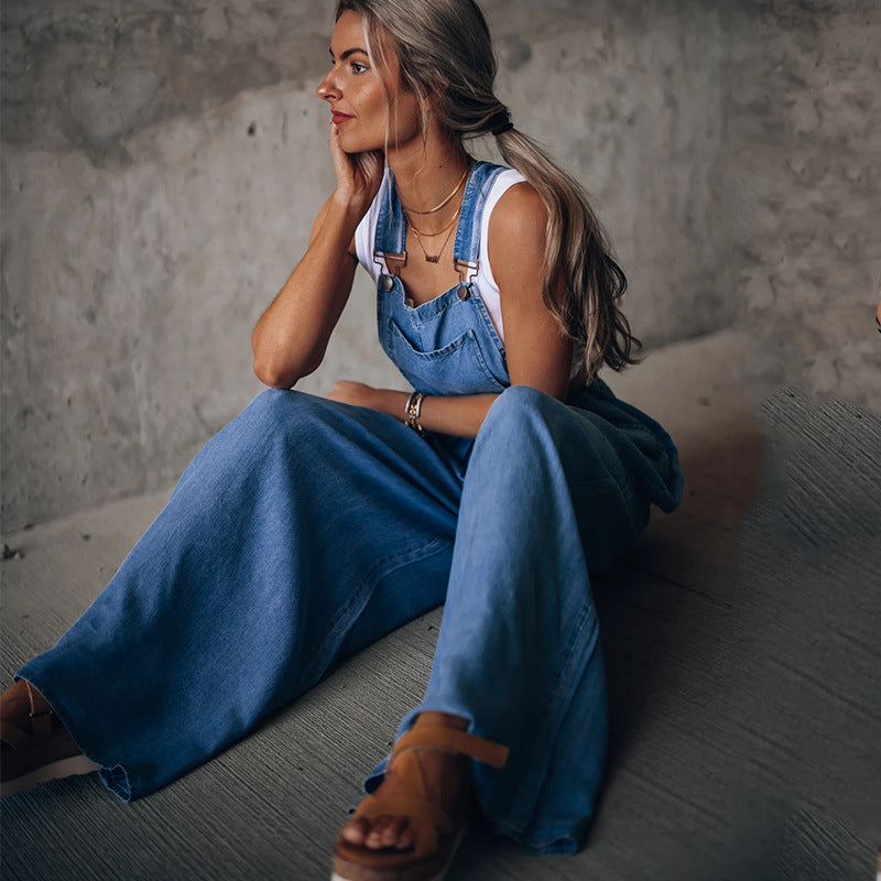 Denim Jumpsuit met Stijlvolle Pasvorm | Comfort en Trendy Design