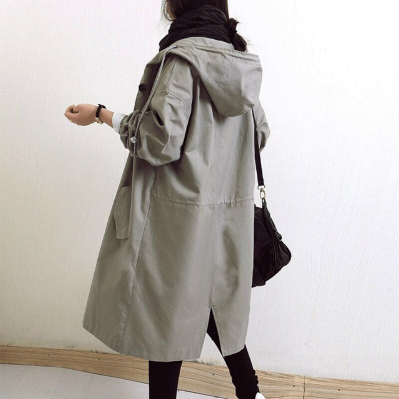 StyleCoat - Modieuze Lange Trenchcoat voor Dames – Overgangsjas 2023