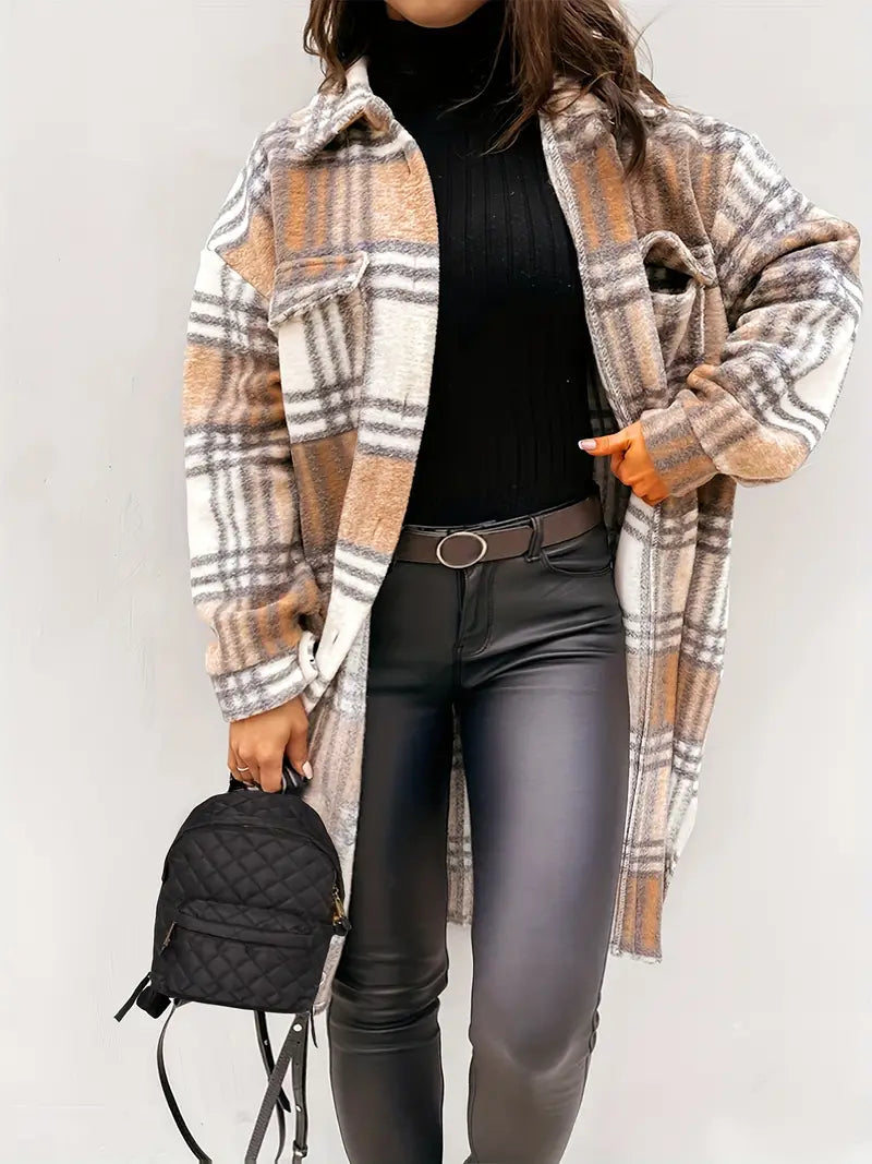 Iris - Oversized Dames Shacket | Stijlvolle en Comfortabele Jas