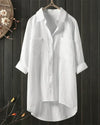Sophie - Witte Linnenblouse voor Dames | Stijlvolle en Ademende Zomerblouse