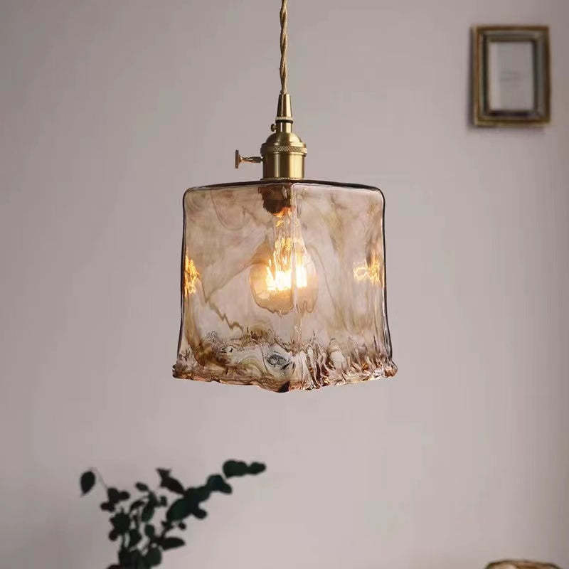 LumiRetro - Retro LED Hanglampen van Gouden Metaal en Glas voor Slaapkamer, Woonkamer en Eetkamer