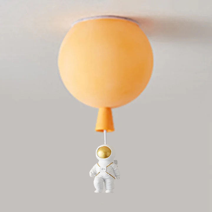LunarAstral Moderne LED Plafondlamp - Maan en Astronaut Design van Acryl voor Slaapkamer en Kinderkamer