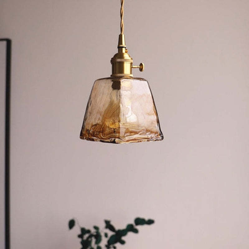 LumiRetro - Retro LED Hanglampen van Gouden Metaal en Glas voor Slaapkamer, Woonkamer en Eetkamer