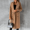 Alana - Chic en Comfortabele Lange Jas met Knopen en Hoge Kraag voor Dames