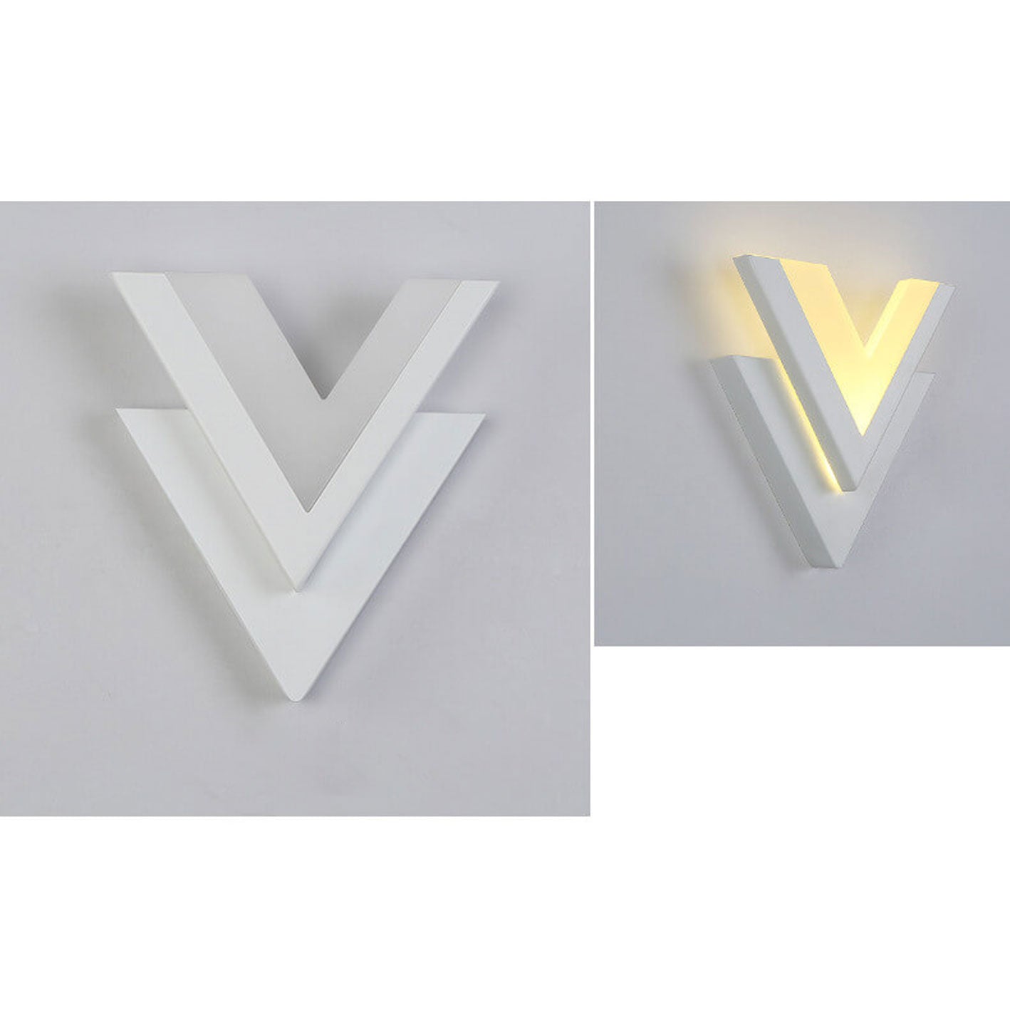 V-Lite - Minimalistische V-vormige LED-wandlamp | Creatieve en moderne verlichting