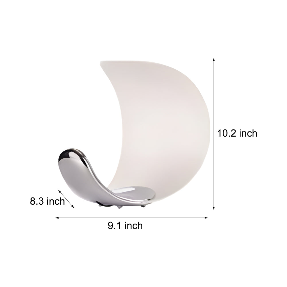 CurveMoon - Aluminium Gebogen Maanvormige LED Tafellamp met Touch Dimming | Moderne Sfeerverlichting voor Elk Interieur