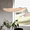 LumiSleek - Moderne LED Hanglamp van Metaal en Kunstzijde in Wit voor de Slaapkamer