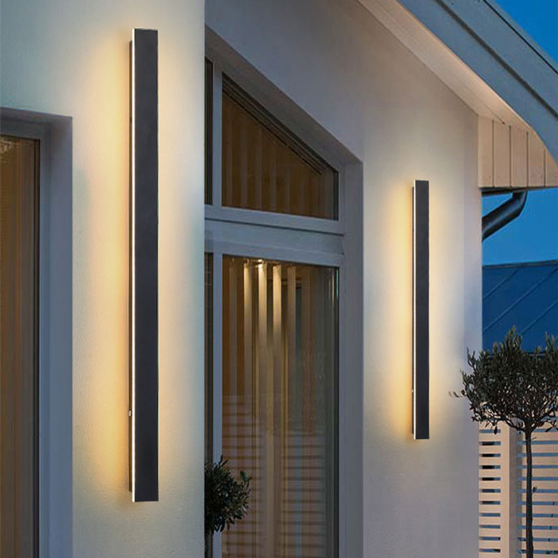 SleekEdge - Moderne Design LED Wandlampen in Zwart Metaal voor Tuin en Hal | Stijlvolle Buitenverlichting