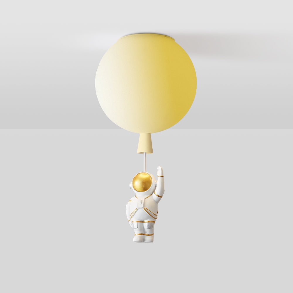 LunarAstral Moderne LED Plafondlamp - Maan en Astronaut Design van Acryl voor Slaapkamer en Kinderkamer