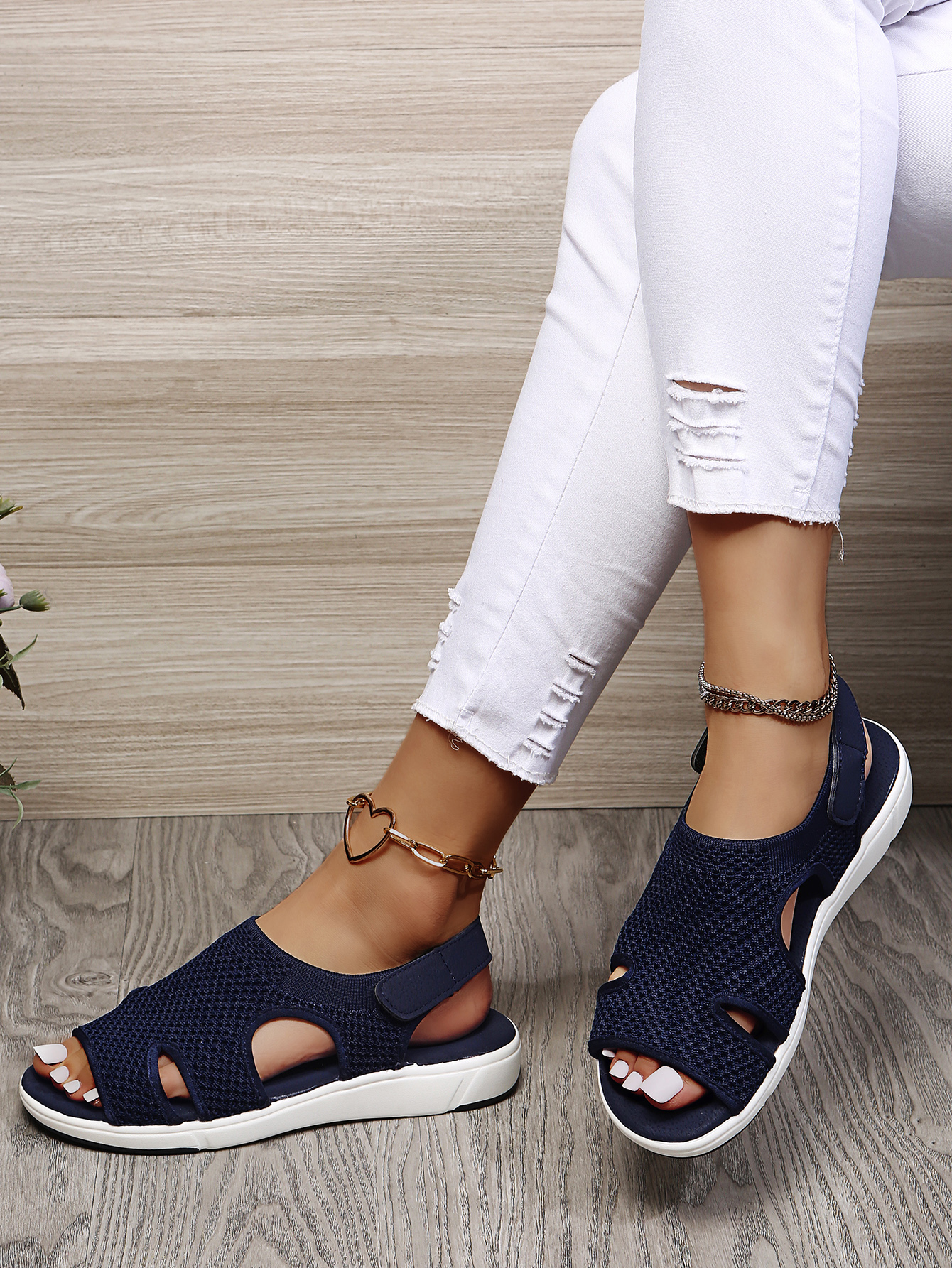 Ademend Verstelbare Mesh-Sandalen voor Dames – Comfortabele Zomerschoenen