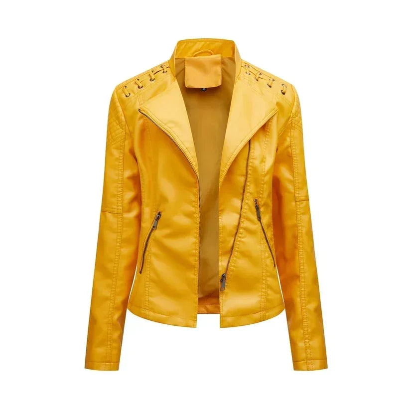 Lena – Leren Damesjas voor de Lente | Stijlvol en Comfortabel