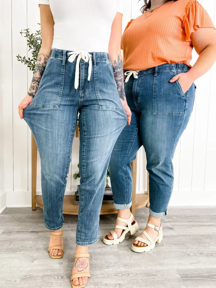 Patricia's MagicFit Stretchy Denim Joggers