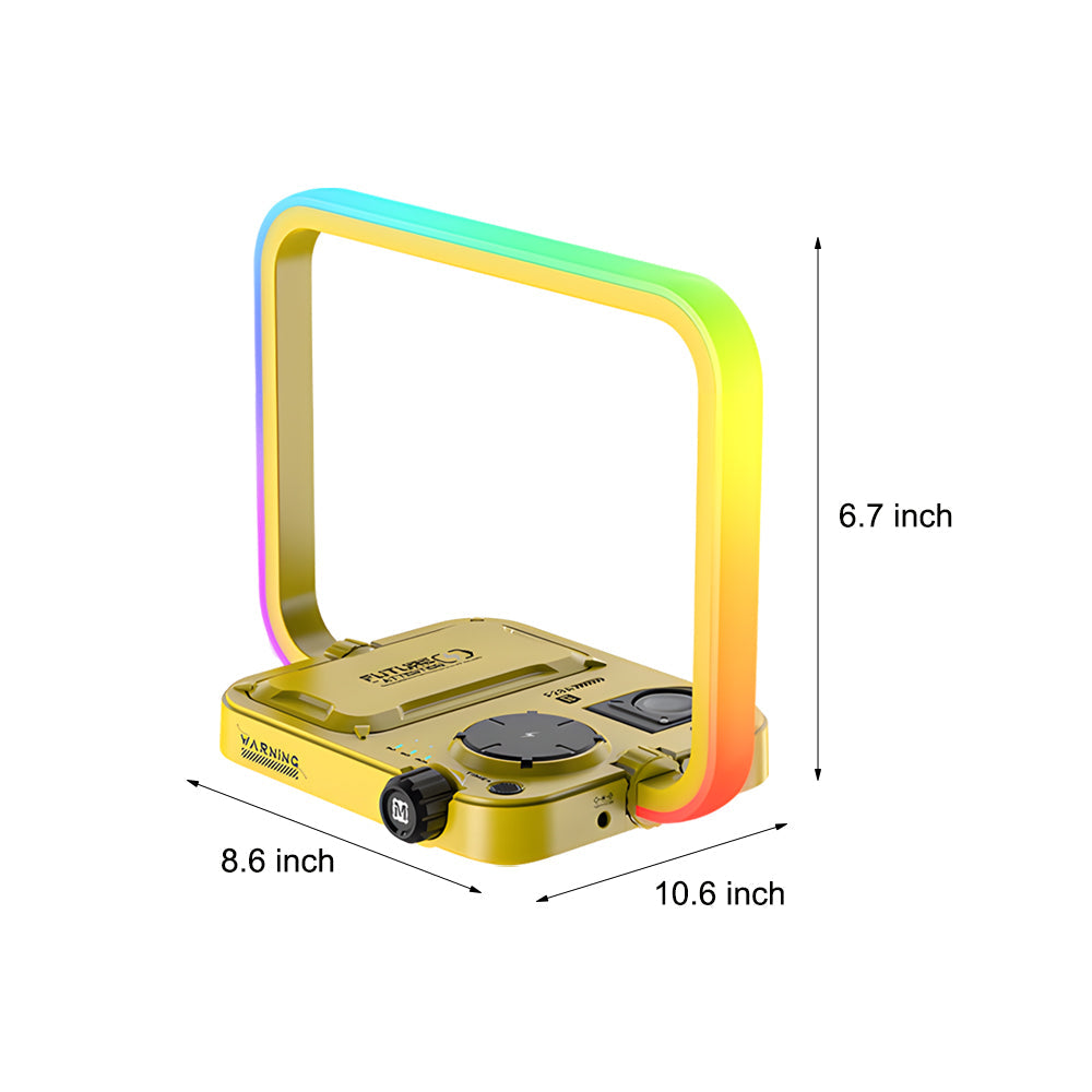 ChargeGlow - 3-in-1 Draadloze Oplader RGB Tafellamp | Multifunctionele Timing Bureau Lamp