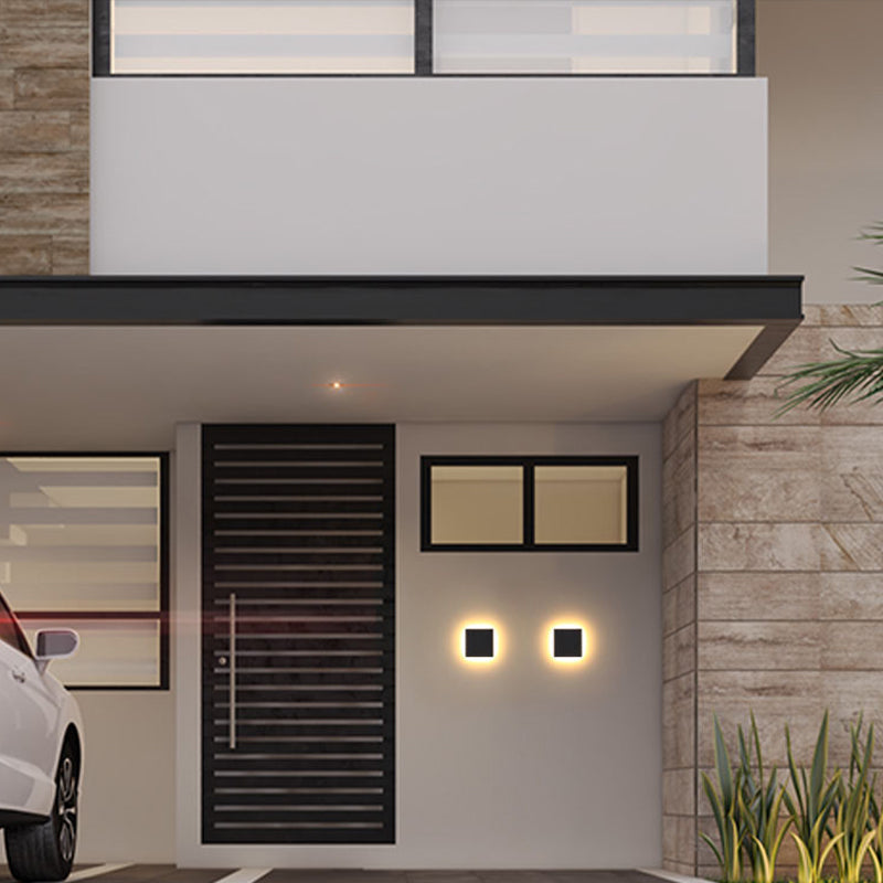 LumiOrr - Minimalistische LED Wandlamp Zwart Metaal voor Tuin en Hal