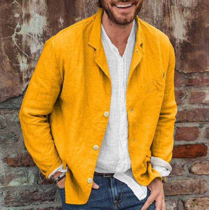 Diego - Casual Katoen en Linnen Jas voor Heren | Losse Zomerjas