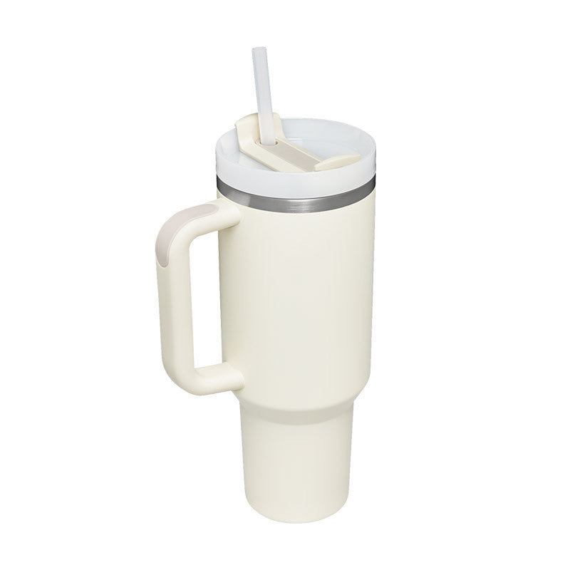 ChillCup - Dubbelwandige Thermo Mok met Handvat en Rietje | 40 oz
