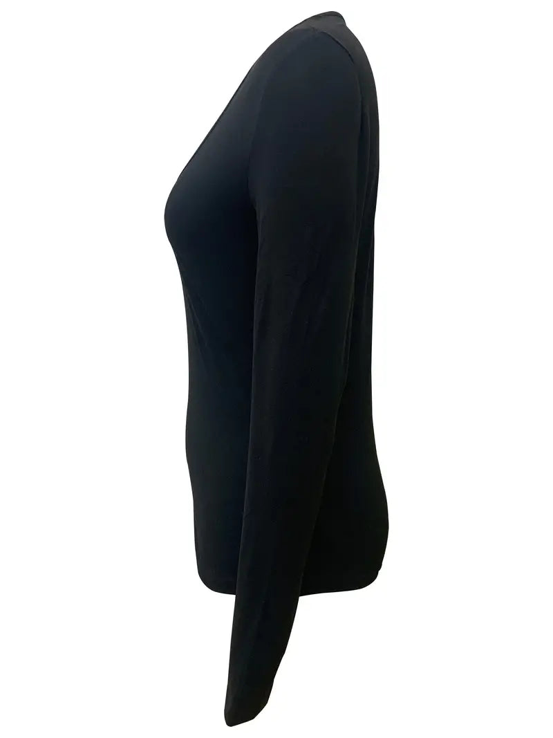 Eva - Casual V-Hals Langarmshirt voor Dames | Comfortabel en Stijlvol