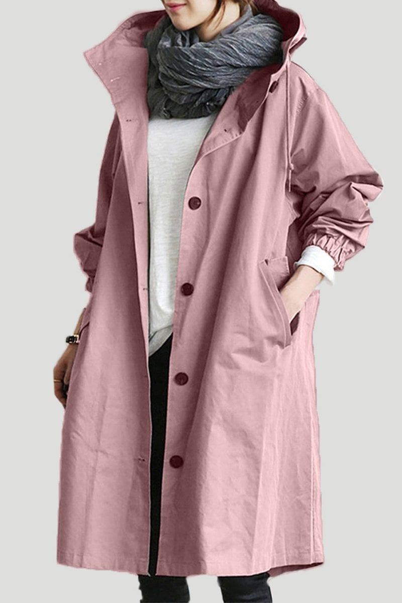 Mirelle – Waterdichte Trenchcoat met Capuchon voor Dames