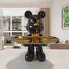 ArtBear - Berenstandbeeld met Decoratief Dienblad | Stijlvol en Functioneel Woonaccessoire