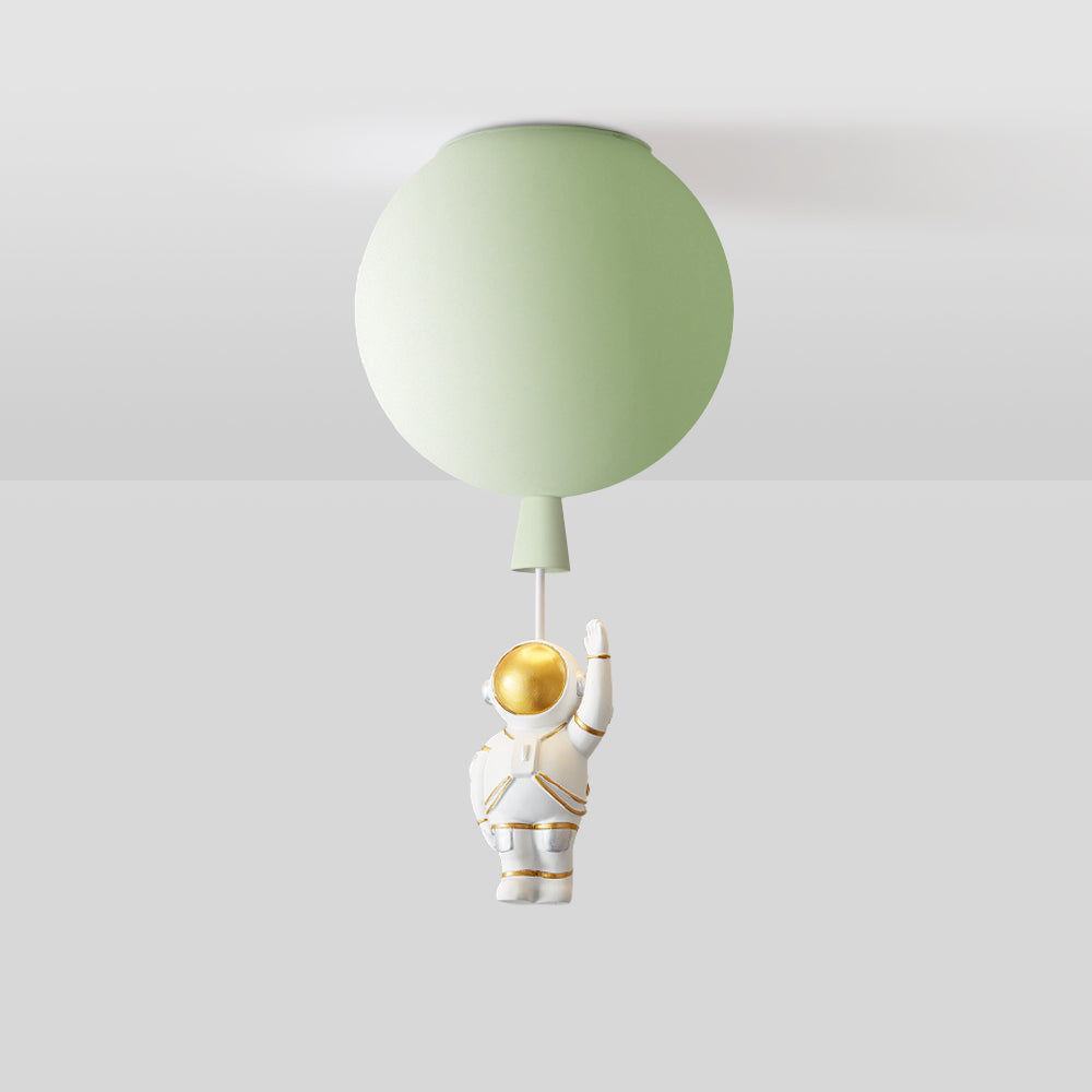 LunarAstral Moderne LED Plafondlamp - Maan en Astronaut Design van Acryl voor Slaapkamer en Kinderkamer