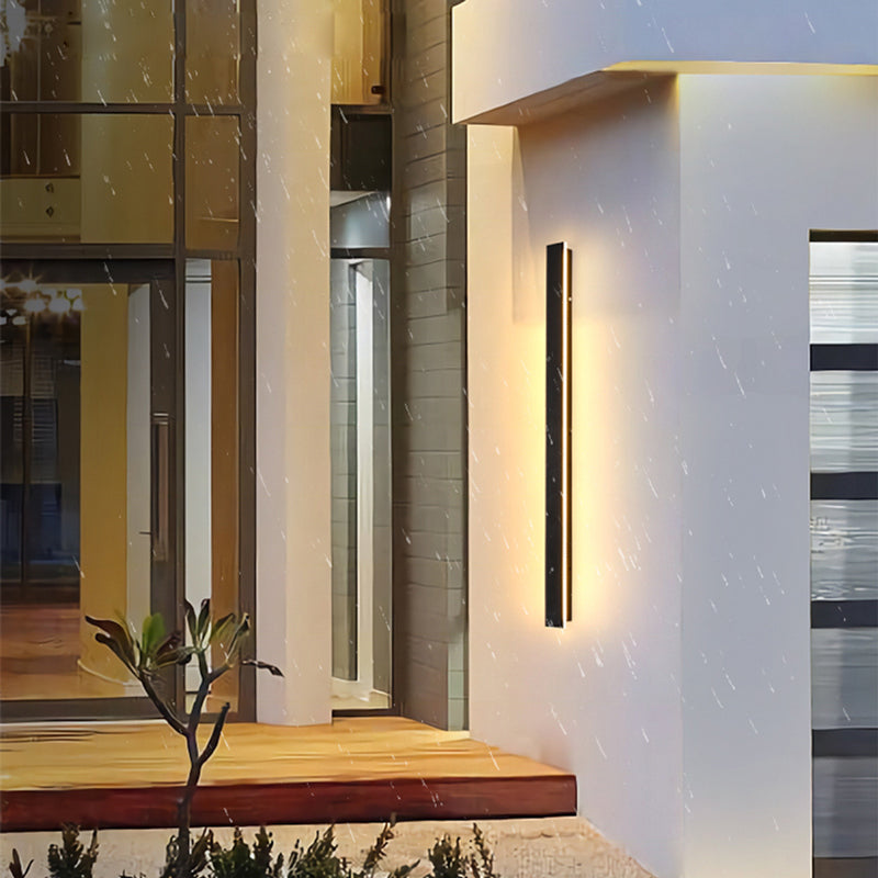 SleekEdge - Moderne Design LED Wandlampen in Zwart Metaal voor Tuin en Hal | Stijlvolle Buitenverlichting