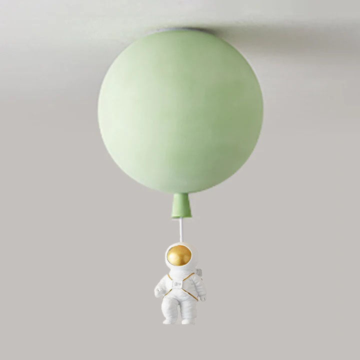 LunarAstral Moderne LED Plafondlamp - Maan en Astronaut Design van Acryl voor Slaapkamer en Kinderkamer