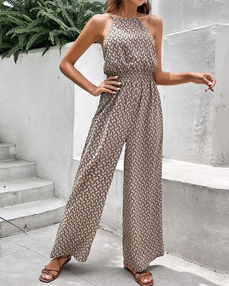 StyleIcon - Mouwloze Jumpsuit met Ophangende Halsband | Trendy en Elegant