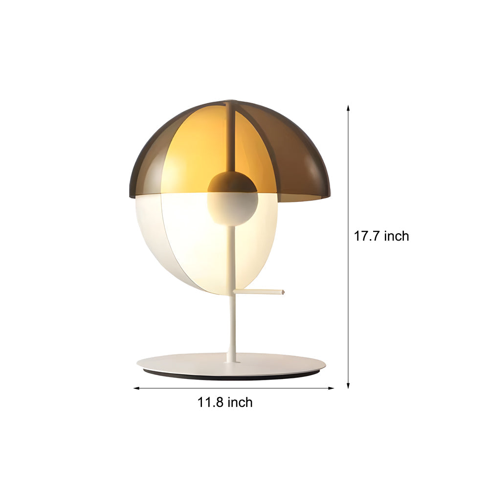 AuraGlow - Tafellamp met Verticale Halve Bol en Horizontale Rookkap | Moderne Sfeerverlichting voor Elke Kamer