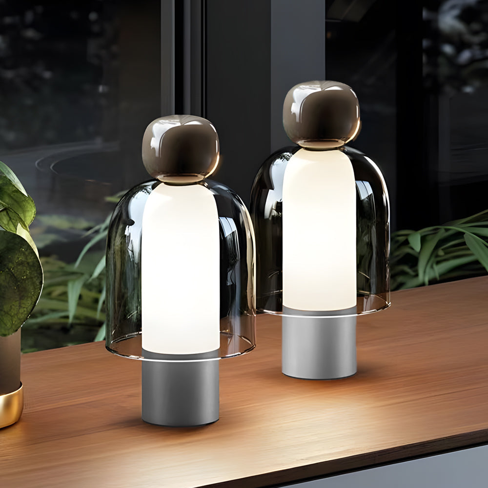 SimpleGlow - Draadloze Oplaadbare Tafellamp met LED en Traploze Dimming