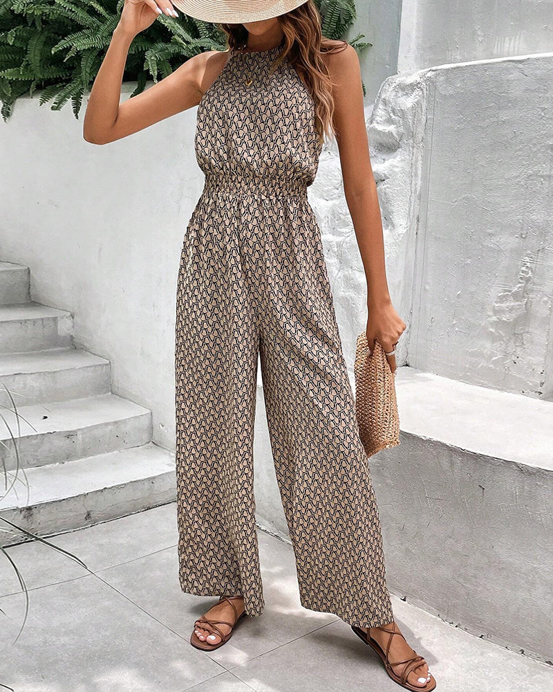 StyleIcon - Mouwloze Jumpsuit met Ophangende Halsband | Trendy en Elegant