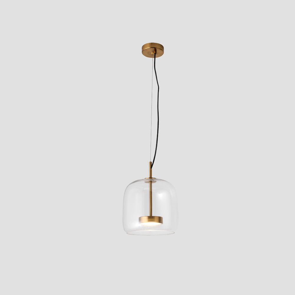 RetroLuxe LED Hanglampen - Gouden Amber Metaal en Glas voor Slaapkamer en Woonkamer