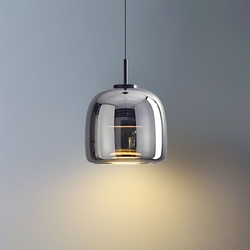 RetroLuxe LED Hanglampen - Gouden Amber Metaal en Glas voor Slaapkamer en Woonkamer