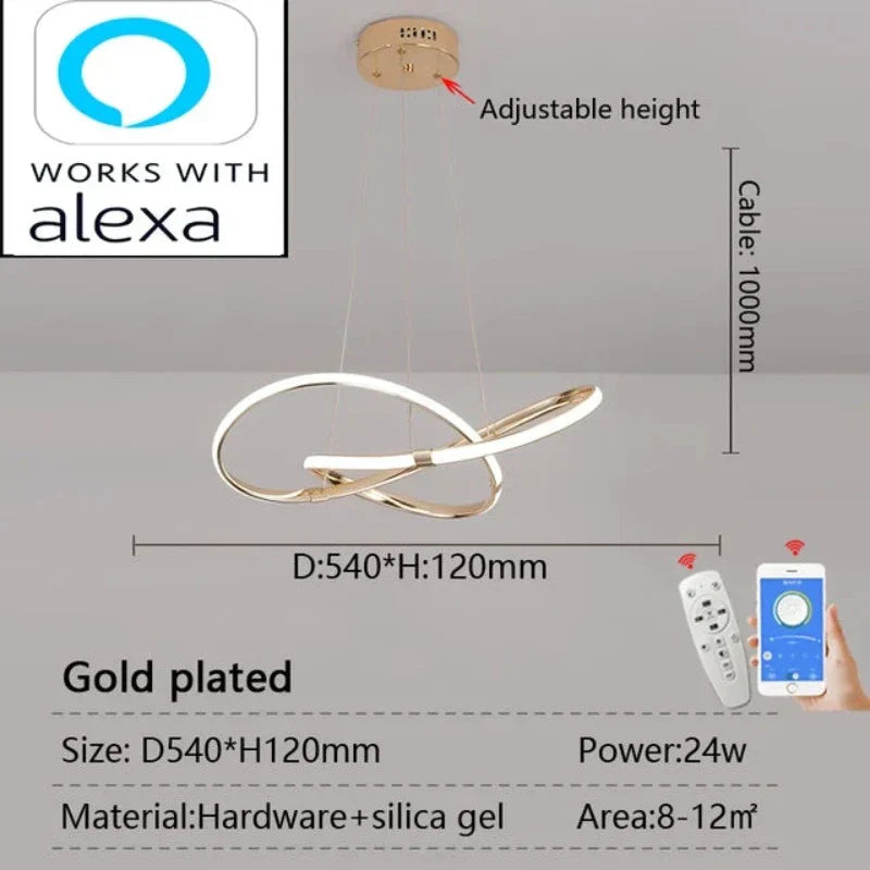 AuraTech - Moderne Hanglamp met Montagebeugel voor Stijlvolle Verlichting