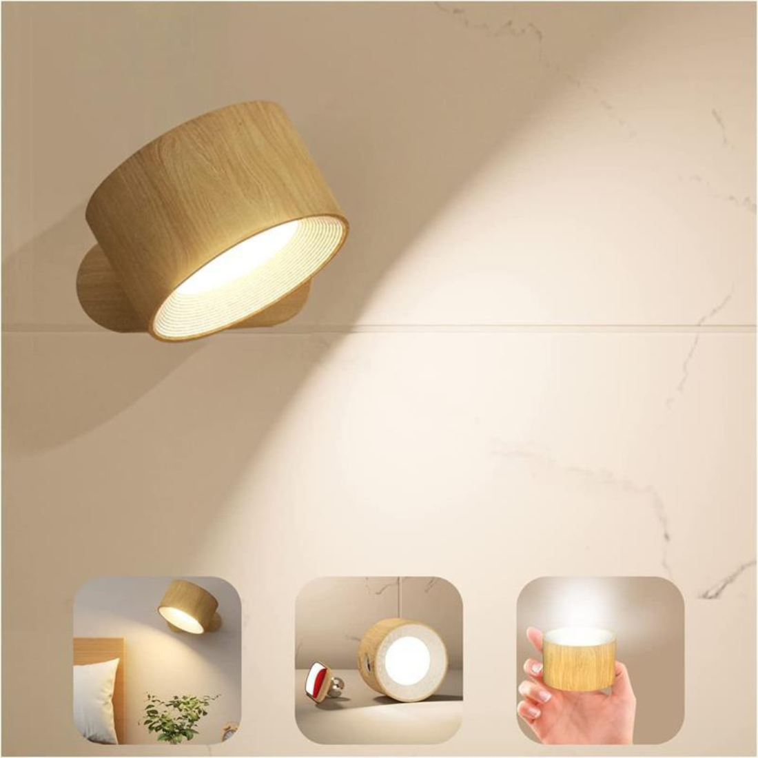 FlexiLight - Draadloze Oplaadbare 360° LED Muurlamp