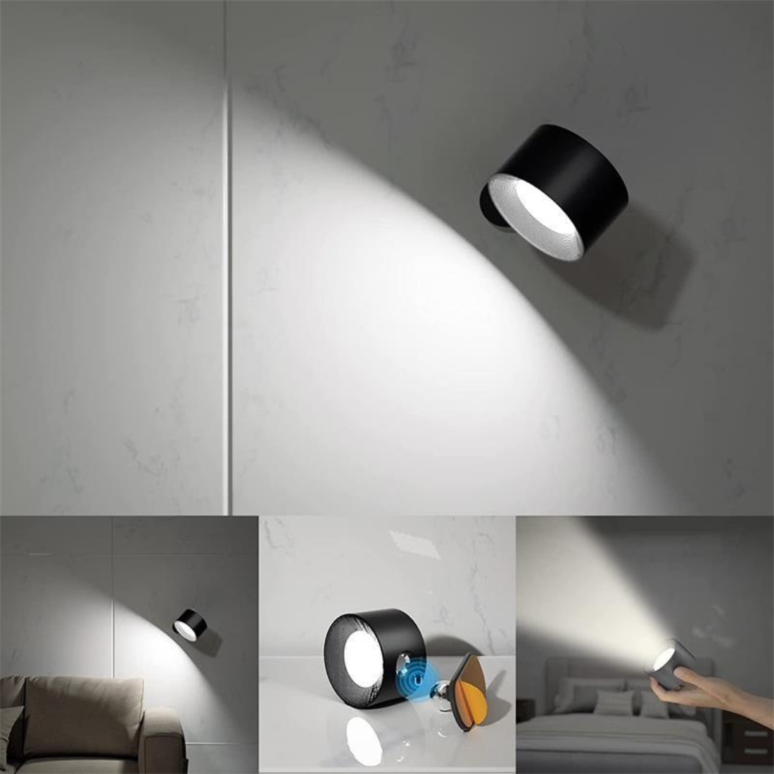 FlexiLight - Draadloze Oplaadbare 360° LED Muurlamp