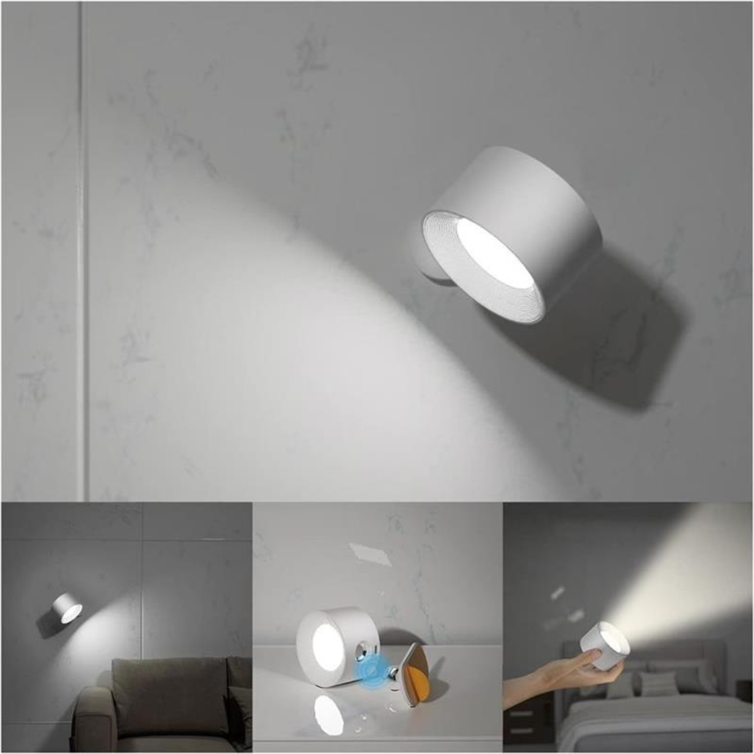 FlexiLight - Draadloze Oplaadbare 360° LED Muurlamp