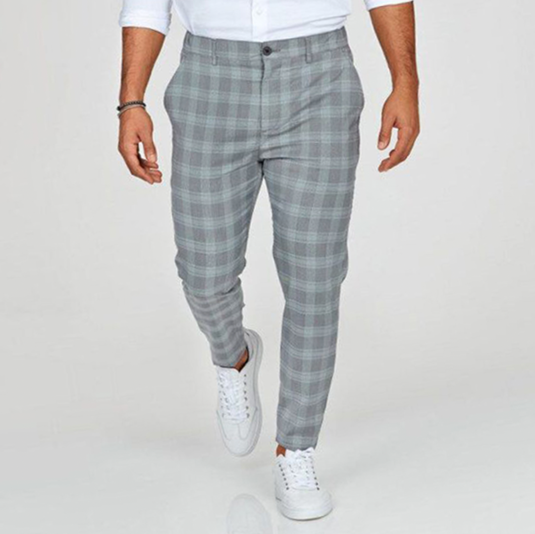 Lars – Geruite Slim-Fit Broek voor Heren | Stijlvol en Comfortabel