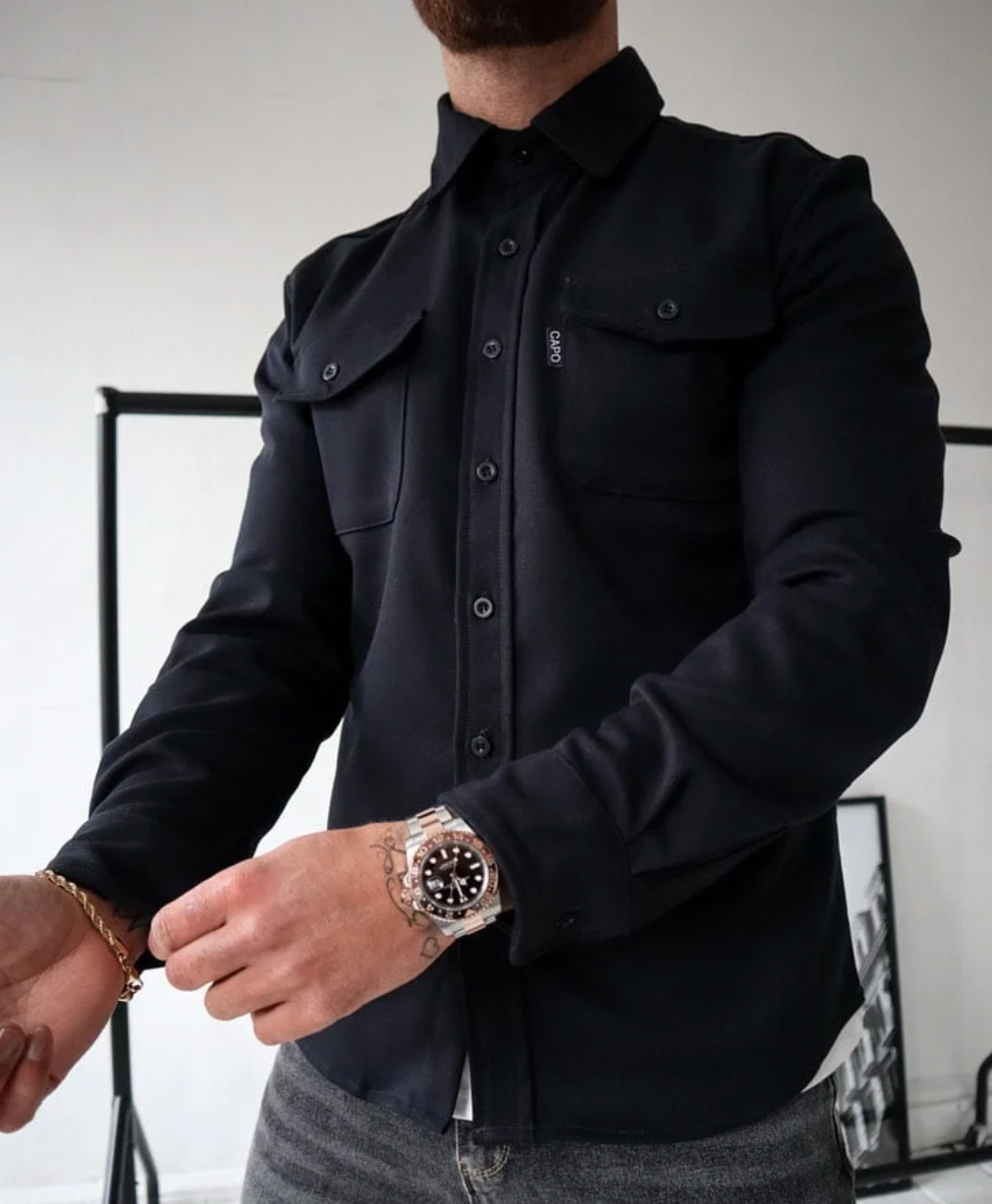 Herfstshirt met Stijlvolle Pasvorm | Casual Overhemd voor Heren