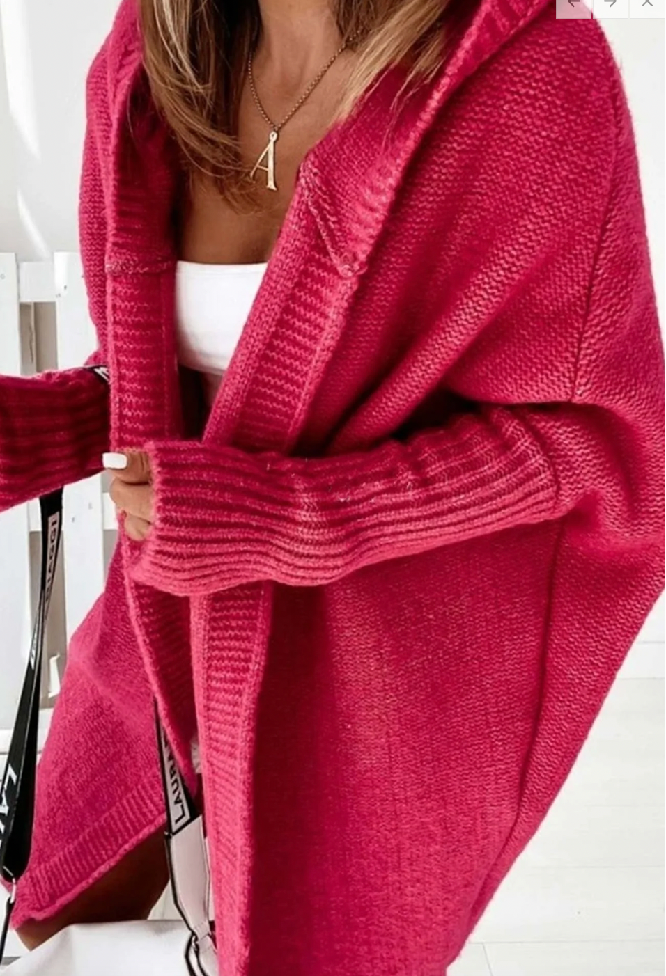 Sophie – Lange Stijlvolle Gebreide Jas met Capuchon voor de Herfst | Comfortabel en Warm