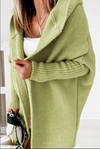 Sophie – Lange Stijlvolle Gebreide Jas met Capuchon voor de Herfst | Comfortabel en Warm