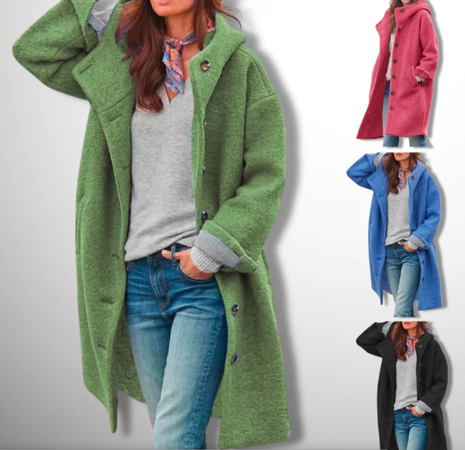 Elisa – Stijlvolle Lange Herfstjas voor Dames | Verkrijgbaar in Verschillende Kleuren
