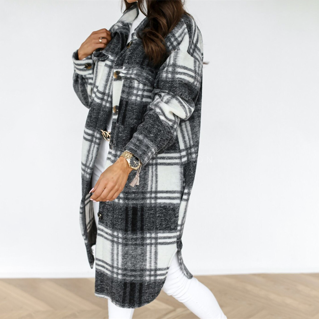 Modieuze Geruite Jas | TrendCheck – Stijlvol en Comfortabel voor Dames