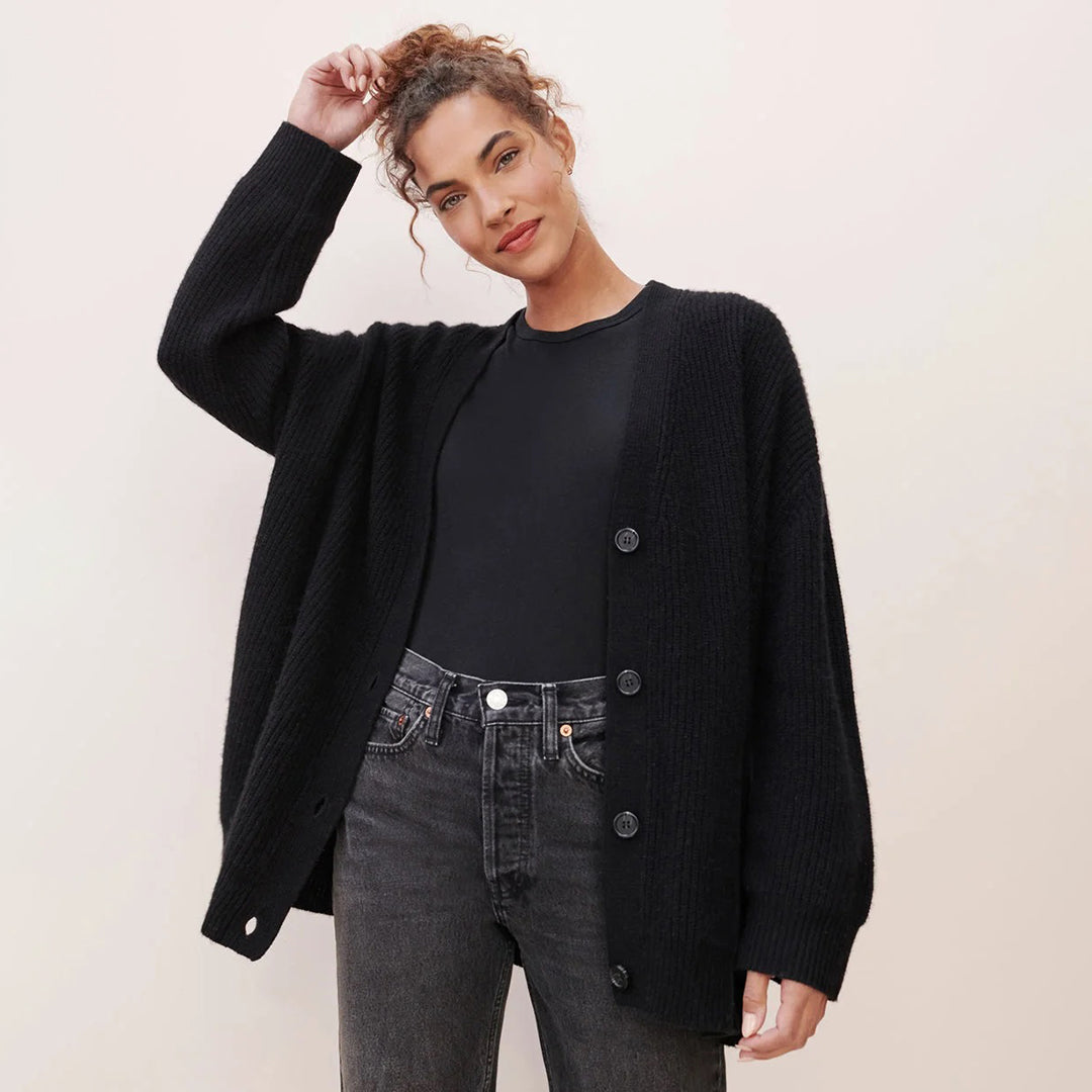 Lia - Oversized Kasjmier Cardigan voor Dames met Luxueus Comfort