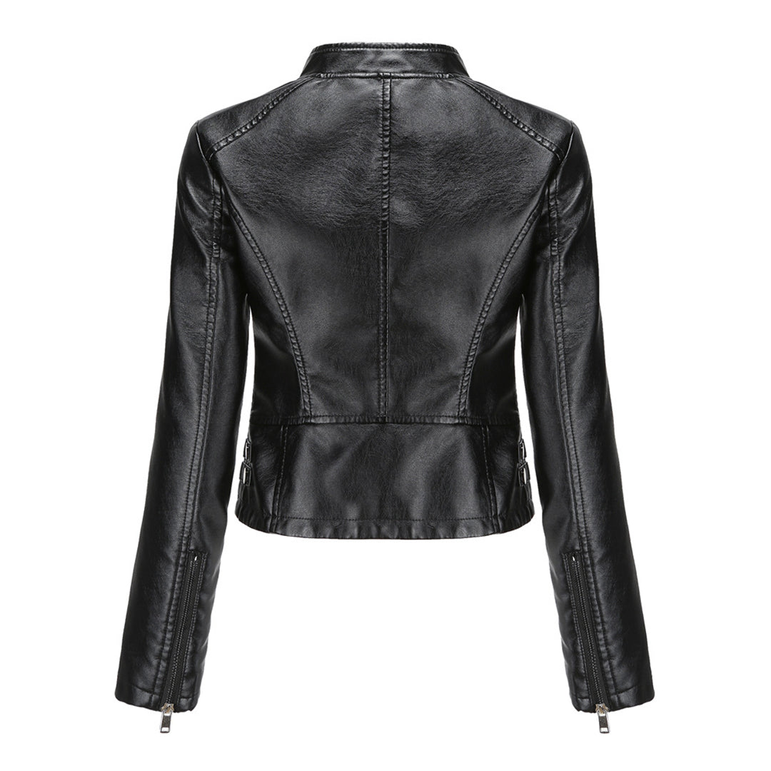 Julisa - Elegante Leren Jas met Unieke Details voor Dames