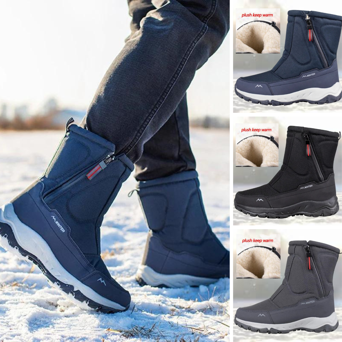 Livia - Modieuze Mesh Halfhoge Winterlaarzen | Comfortabele Sneeuwlaarzen voor Dames